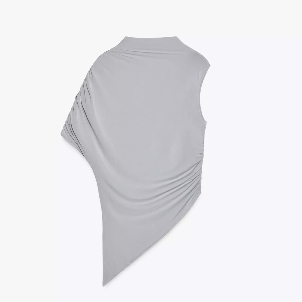 Zara Asymmetrical Gray Top